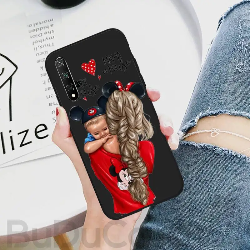 Модный мягкий резиновый чехол Hrmes для телефона с надписью Super Mom Baby Girl Huawei Honor 8X 9 10 20
