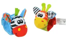  Pudcoco Baby Socks Infant Newborn Soft Rattles Handbells Hand Foot Finders Developmental Toy Baby Infant hand bells sock  