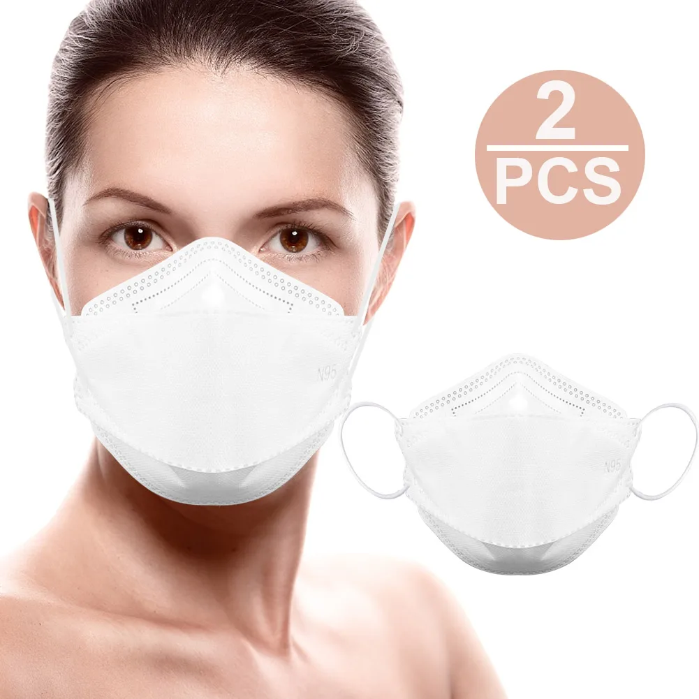 

N95 CE Certification 2pcs Adult Vertical Folding Nonwoven Valved Dust Mask PM 2.5 Respirator Mouth Mask Safety Protective Mask