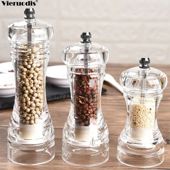 

Grinding Bottles Tools Salt Pepper Mill Grinder Pepper Grinders Shaker Spice Container Seasoning Condiment Jar Holder kitchen