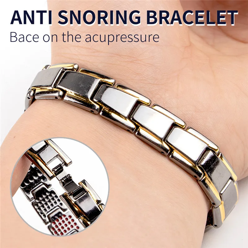 1Pc Black Gold Magnetic Bracelet Men Stainless Steel Energy Germanium Magnet Health Bracelets Hand Chain | Красота и здоровье