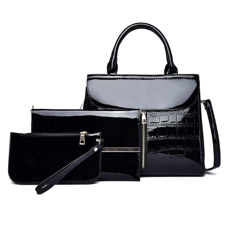 

Women Handbag Leather Crossbody Bags Ladies Shoulder Bag Fashion Woman Large Tote Black