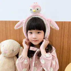 Cartoon Winter Cycling Fluffy Moving Ears Warm Earmuffs Headband Penguin