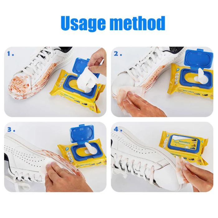 12Pcs/30Pcs Travel Portable Disposable Sneakers Cleaning Wet Wipes White Artifacts Shoes Quick Easy DNJ998