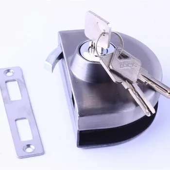 

Single Central Glass Door Lock Stainless Steel Bolt Glass Door Locks Open Frameless Door Hasps For 10-12mm Glass lock Furniture