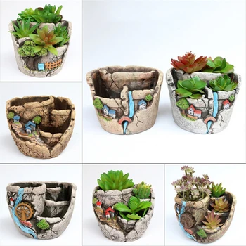 

Creative Garden Plant Pot Models Garden Succulent Flower Pot Micro Landscape Pots Crafts Desktop Ornaments Garden Decoration
