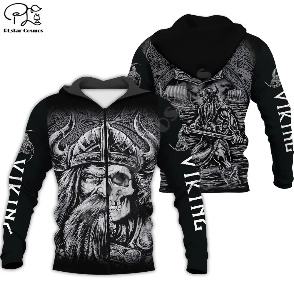  PLstar Cosmos Viking Warrior Tattoo New Fashion Tracksuit casual 3DfullPrint Hoodie/Sweatshirt/Jack