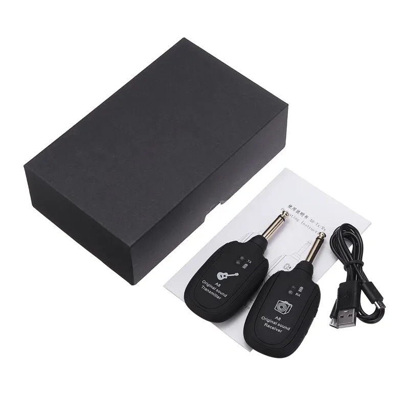 

Guitar Accessories Wireless Guitar System Electric Digital Audio Transmitter Receiver with USB Charging Cable