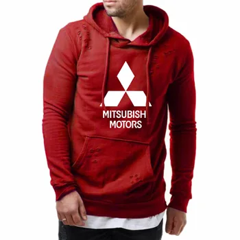 

Men Hoodies Mitsubishi Car Logo Print Sweatshirt Spring Autumn Hole Men Hoodie hip hop Fashion Casual Hoody tracksuit