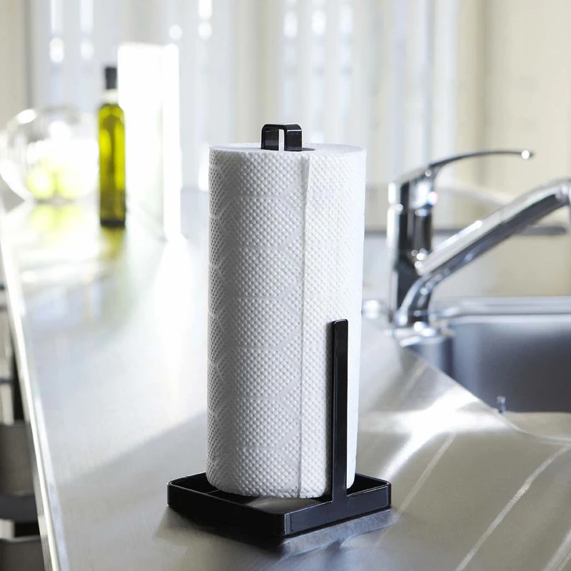 Metal Kitchen Roll Paper Towel Holder Bathroom Tissue Stand Napkins Rack