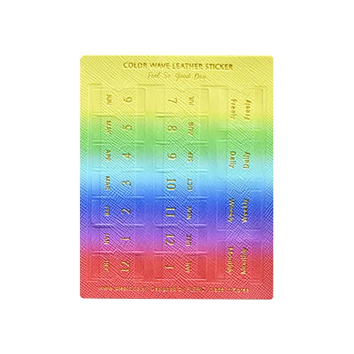 Крутая цветная волнистая кожаная наклейка 8,8 см* 11 см DIY Корейская наклейка с индексом креативная канцелярские товары 1 штука