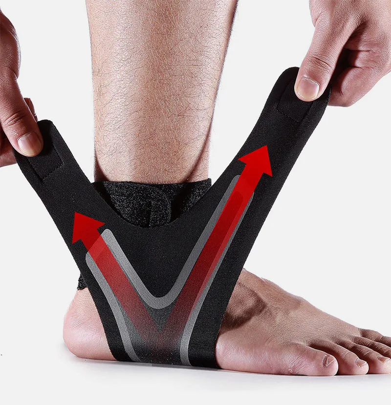 

1PCS Ankle Protector Bandage Prevent Sprain Ankle Elasticity Adjustable Support Braces Right Left FootSport Fitness Guard Band