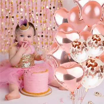 

Party Backdrop Balloons Bans Wall Shiny Bulb Baby Love Portrait Photography Background New Birthday Photo Studio Decoration