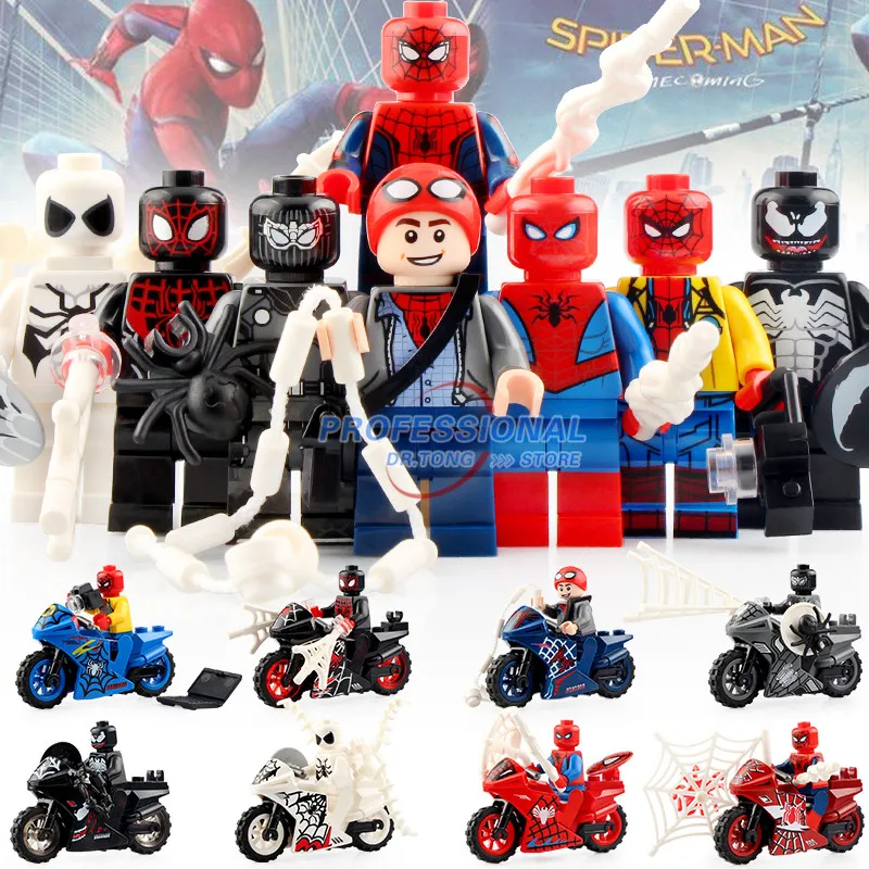 

10PCS Building blocks Super hero Spider Man movie series children toys SY1394