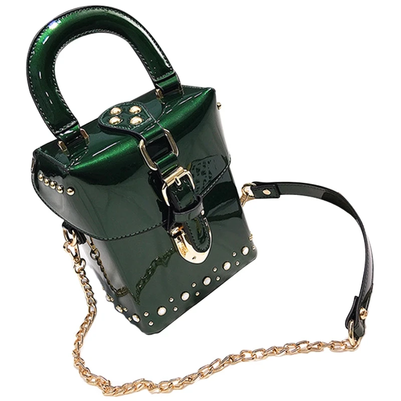 Алмазная коробка сумки мини сумка через плечо для женщин сумки-мессенджеры - Цвет: Green