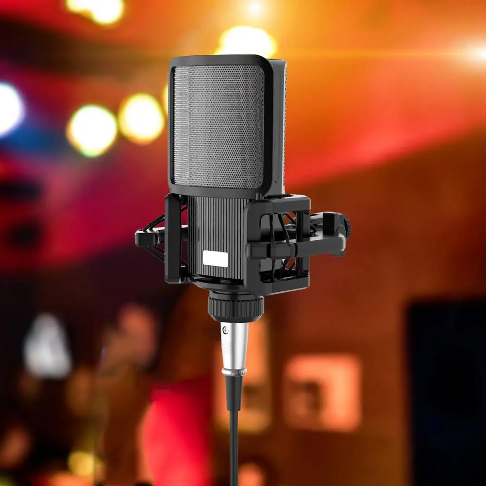 Universal-Mikrofon-Stoßhalterung Mit Pop-Filter – Für Mikrofone 21–62 Mm, Anti-vibration, Rot