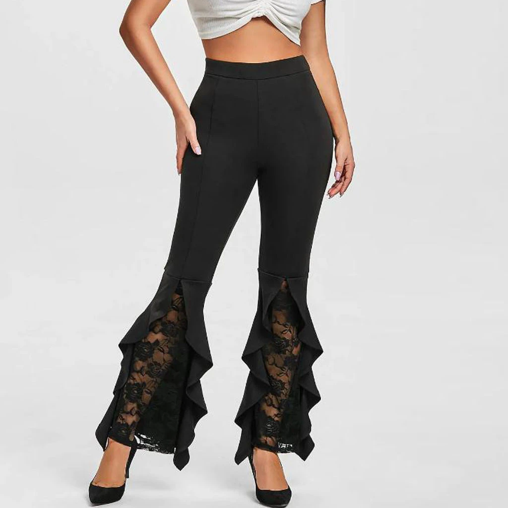 plus size lace pants