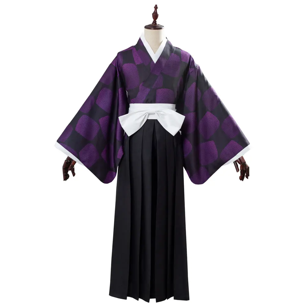 Аниме «Demon Slayer Kimetsu no Yaiba»; костюм для косплея Tsugikuni Michikatsu Kokushibou; Кимоно; платье