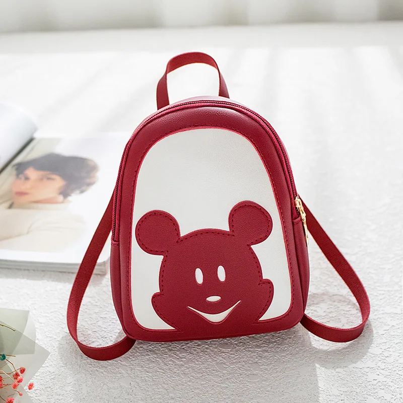 Disney Микки Маус женская сумка на плечо женский рюкзак из искусственной кожи с мультяшным рисунком Открытый Дорожный рюкзак водонепроницаемая новая сумка для покупок сумочка - Цвет: 3