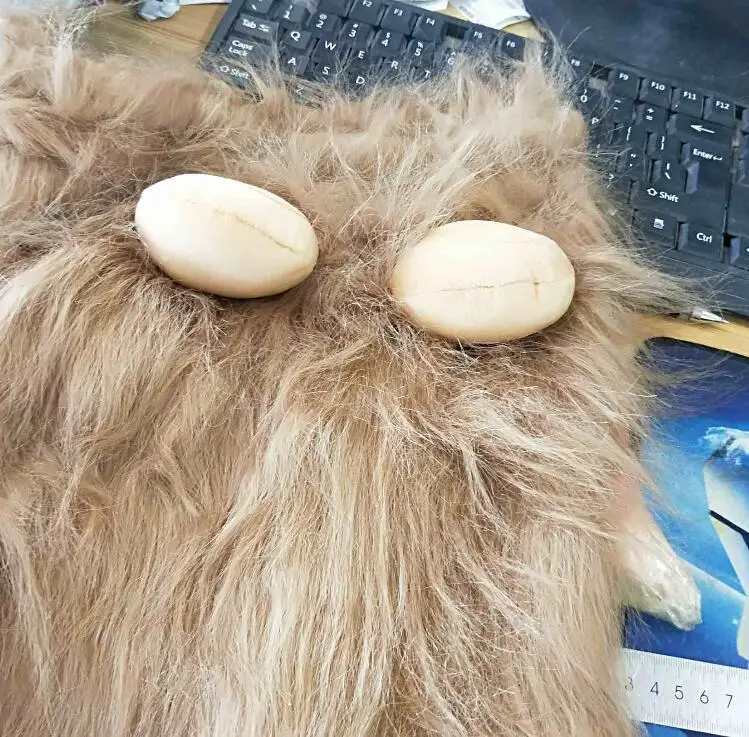 Light brown Милая одежда для костюмированной вечеринки для домашних животных, костюм преображения, Лев, грива, зимний теплый парик, кошка, собака, вечерние украшения с ушками, одежда для домашних животных - Цвет: Light brown
