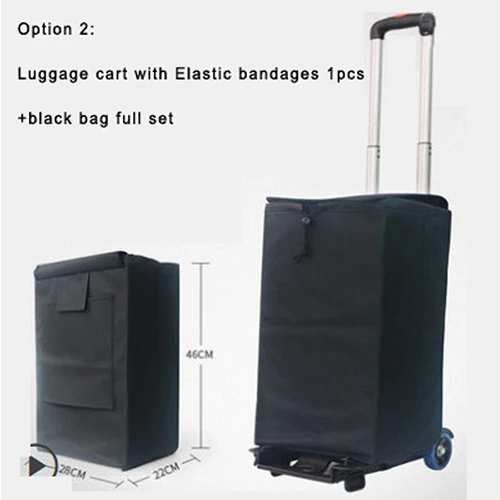 1.3kg Mini Folding Portable Trolley Rolling Shopping carts and luggage carts for the elderly and women Family Travel shopping - Цвет: Темно-серый