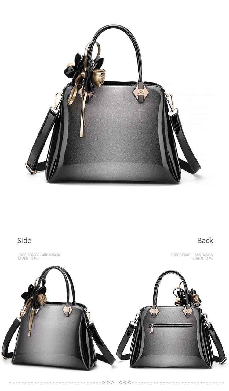 Кожаная женская сумка, известный бренд, Женская лакированная сумка, новая яркая женская сумка на плечо, вместительная сумка в виде ракушки