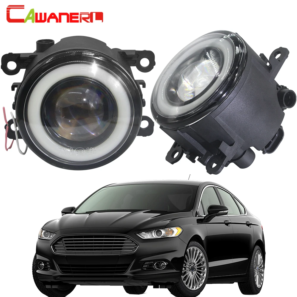 Cawanerl For Ford Fusion Mondeo Car LED Fog Light COB Angel Eye DRL Daytime Running Lamp H11 12V 2013 2014 2015 2016 | Автомобили и