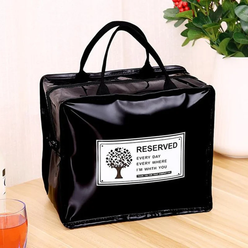 Полиуретановая посылка для ланча, охлаждающая коробка для ланча, изоляционная сумка для пикника, термо-Термосумка для ланча для женщин и детей, сумки для ланча - Цвет: Big Black