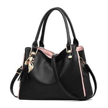 

Fashion Solid Color New Women's Handbag Large Capacity Leisure Travel Shoulder Bag High Quality PU Crossbody Bag for Girls