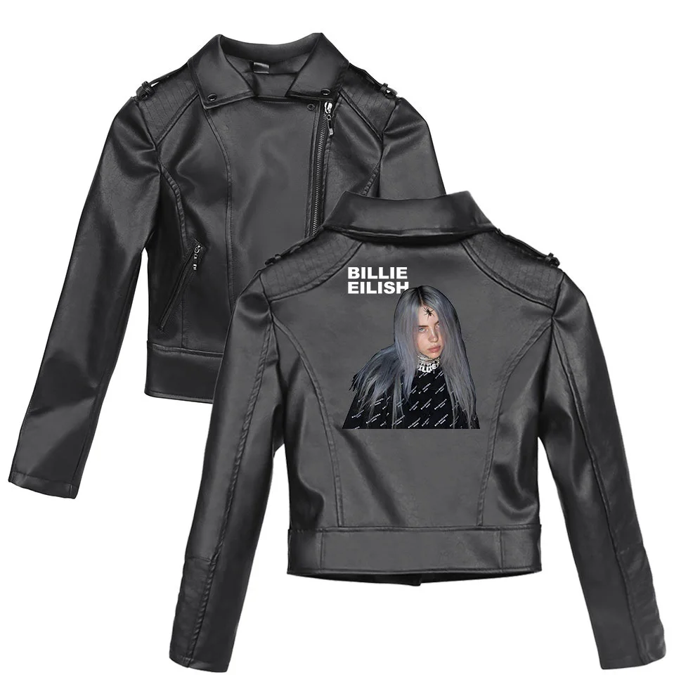 Стиль Горячая Распродажа Billie eilish крутая модная принтованная трендовая Универсальная кожаная куртка для мужчин и женщин