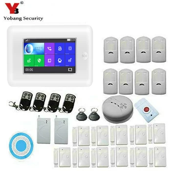 

APP Control 4.3 Inch Touch Screen WIFI GSM RFID Wireless Home Security Alarm System Burglar Alarm KIT Smoke Fire Alarm Detector