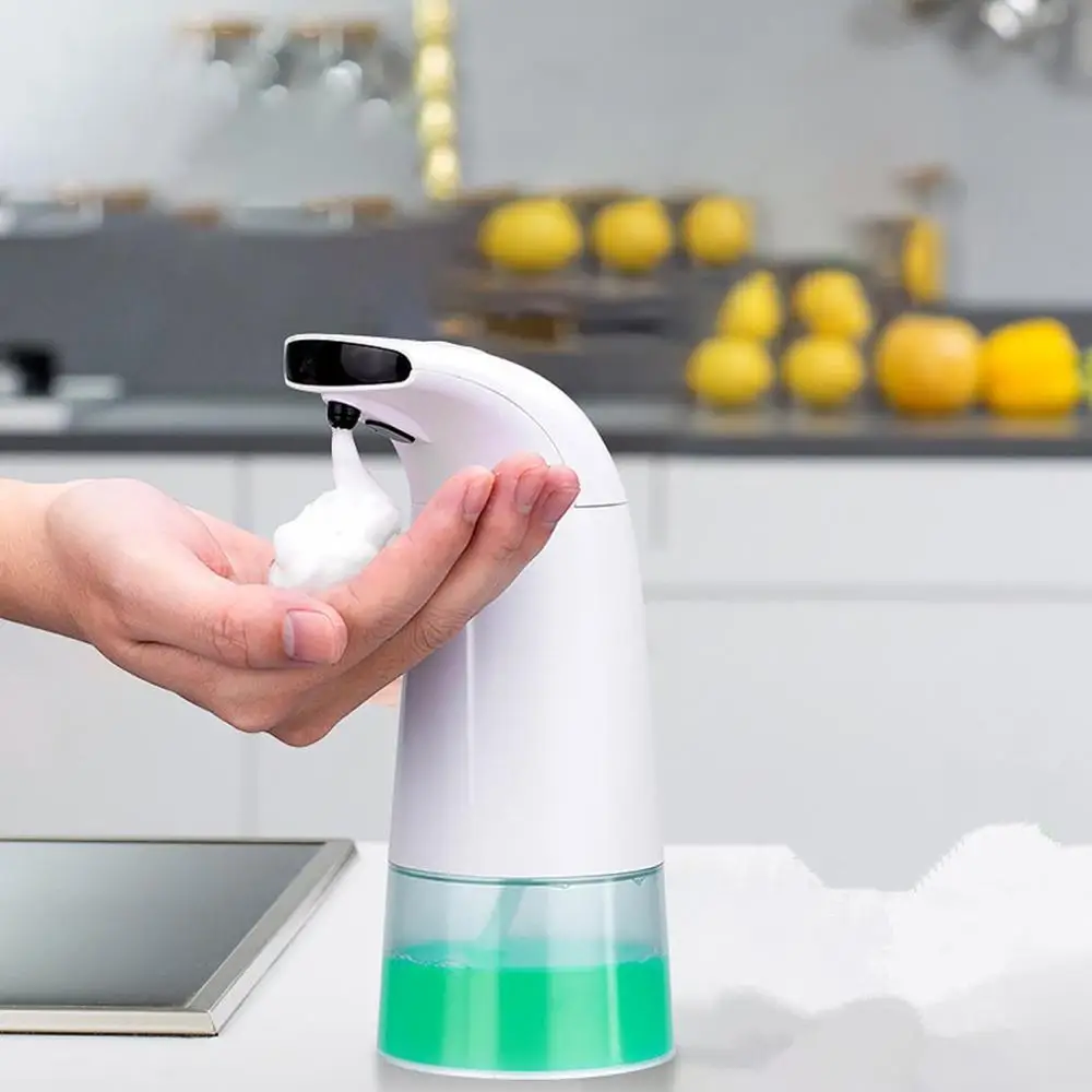 Intelligent 250ml Liquid Soap Dispenser Automatic Contactless Induction Foam Infrared Sensor Hand Washing Device