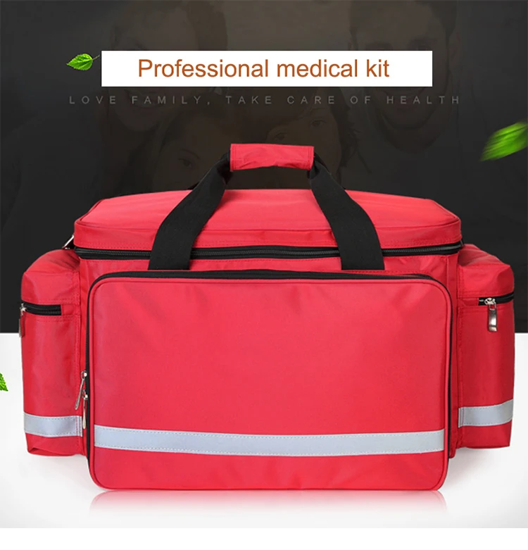 Outdoor First Aid Medical Bag Isolation Multi-pocket Large Storage Portable Cross Emergency Medical Bag Sports Travel Nylon Bag (1)