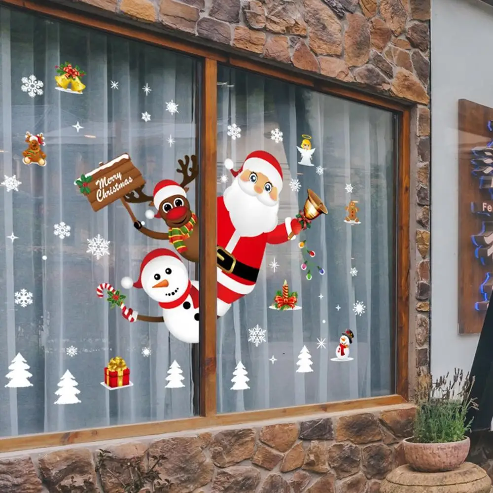 Christmas Door And Window Decoration Stickers Shop Window Glass Scene Layout Snowflake Stickers Wall Stickers Christmas Door And Window Decoration Stickers Shop Window Glass Scene Layout Snowflake Stickers Wall Stickers