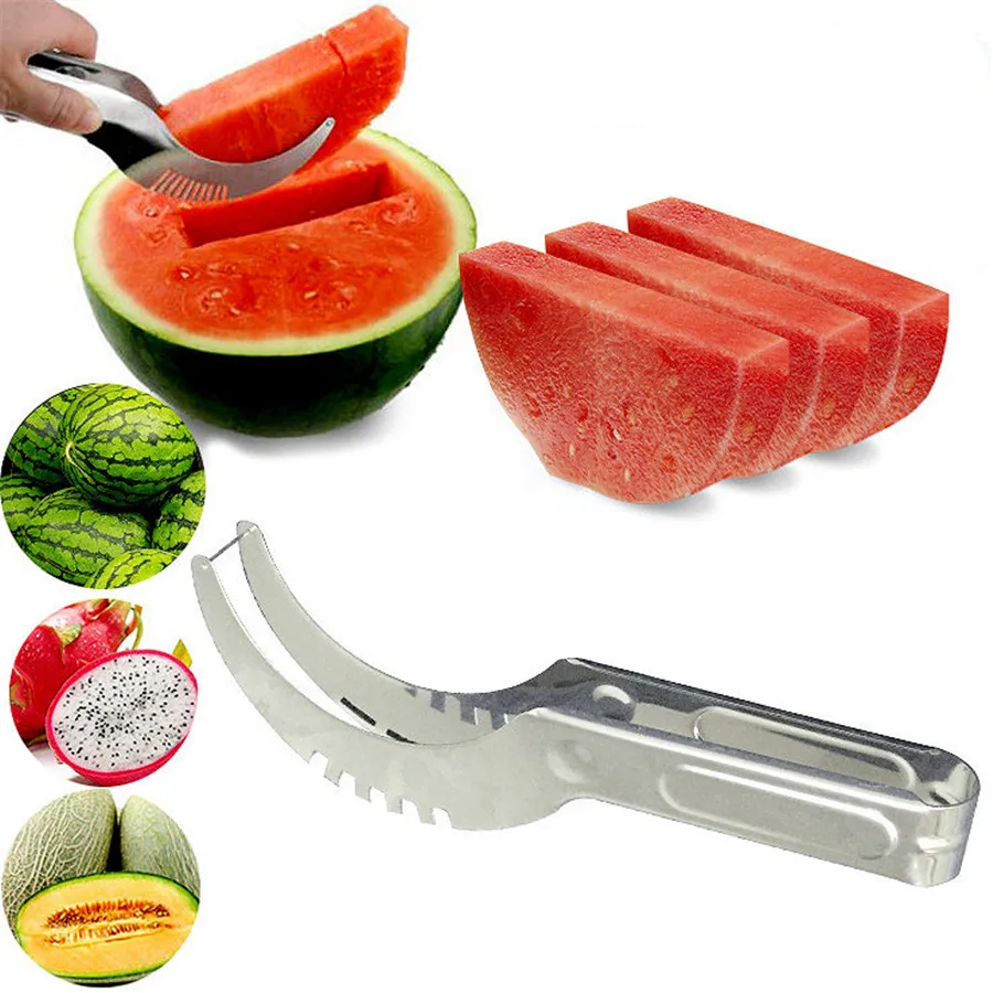 

1pcs Stainless Steel Melon Watermelon Slicer Corer Fruit Cutters Knife Fruit Slicer Cutter Fruit Vegetable Tools Kitchen Gadgets