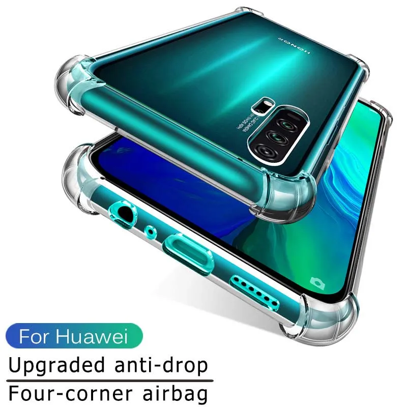 

Airbag Transparent Case For Huawei honor 20 pro 10 lite light p smart 2019 honor20 10lite 20pro 2019 Soft TPU Clear Cover shells