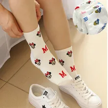 Высококачественные милые элегантные милые хлопковые женские носки в стиле Харадзюку С героями мультфильмов; повседневные короткие носки с изображением животных; Лидер продаж