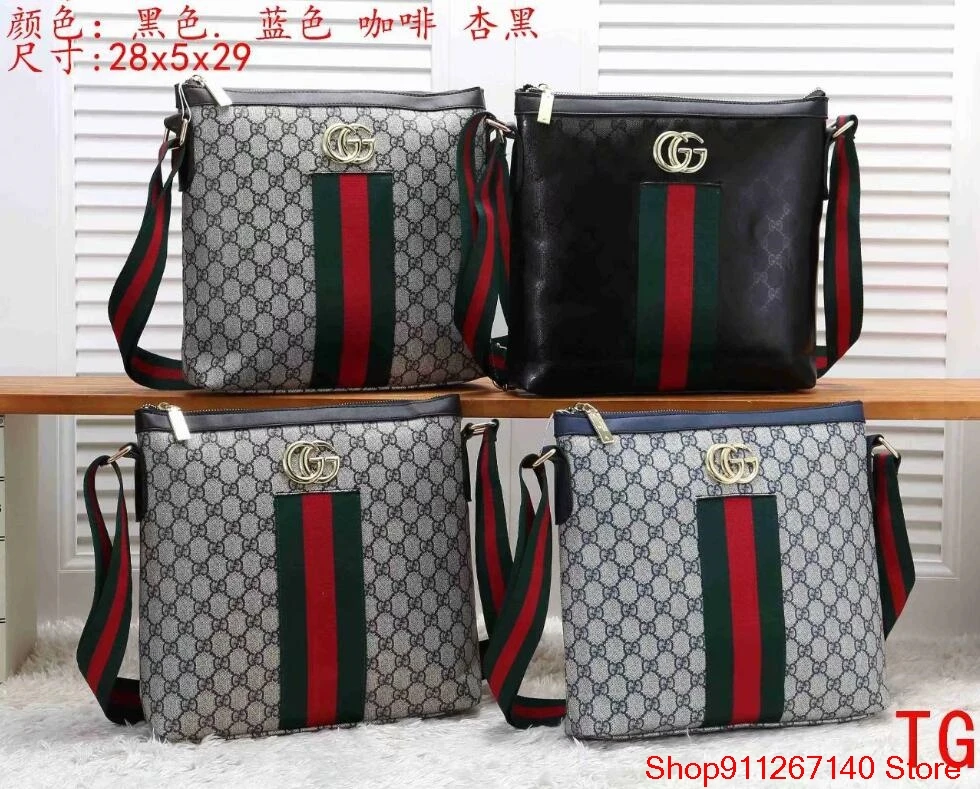 Высококачественная Роскошная брендовая сумка Gucci для мужчин и женщин женская на