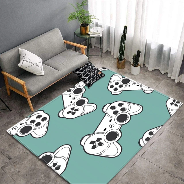 Alfombra de Gamer para dormitorio de niños, alfombrilla 3d de dibujos  animados, sala de estar, salón de juegos, cocina y baño - AliExpress