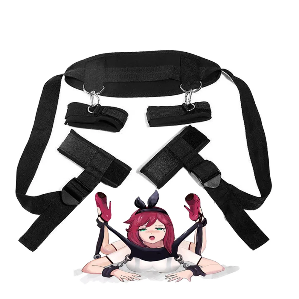 Секс игрушки для женщин БДСМ бондаж Babydoll сексуальный с наручниками и подушкой