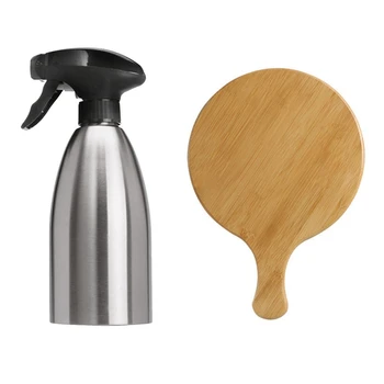 

Olive Oil Sprayer Vinegar Sprayer Dispenser Stainless Steel Bottle & Banboo14 Inch Pizza Peel/Cutting Board/Serving Tray