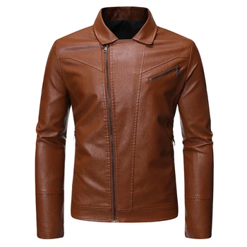 

Leather Mens Designer Jacket Plus Size Cardigan Pocket Mens Coats Solid Color Street Style Biker Mens Clothing