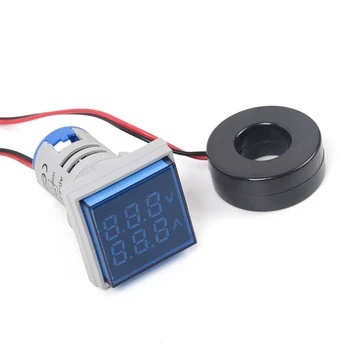 

LED Amp Volt Meter ShuntAC 60-500V 0-100A Digital Voltmeter Ammeter Dual LED Amp Volt Meter Shunt