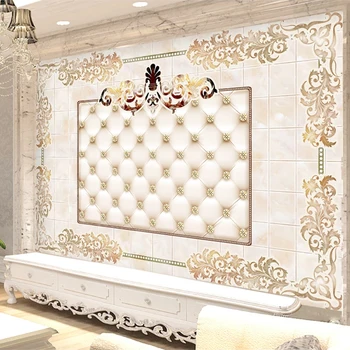 

European Style 3D Stereo Marble Pattern Wallpaper Living Room TV Sofa Home Decor Luxury Background Wall Painting Papel De Parede