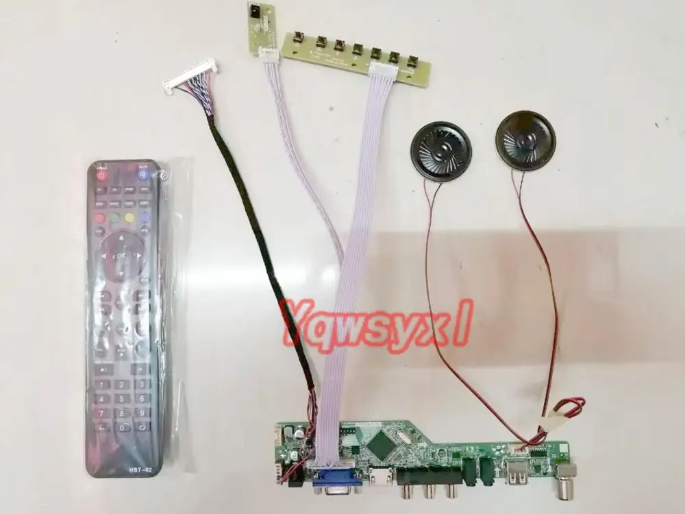 Yqwsyxl с комплектом динамиков для женского телевизора + HDMI VGA AV USB ЖК контроллер