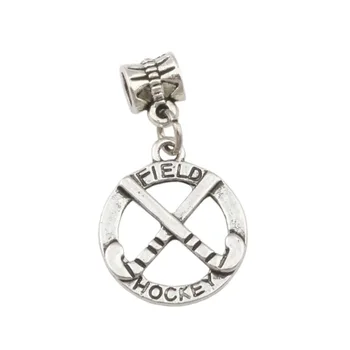 

100pcs Zinc Alloy Field Hockey Sticks Sports Gift Pendants Charms European Bracelet 35 mm x 19 mm A12330