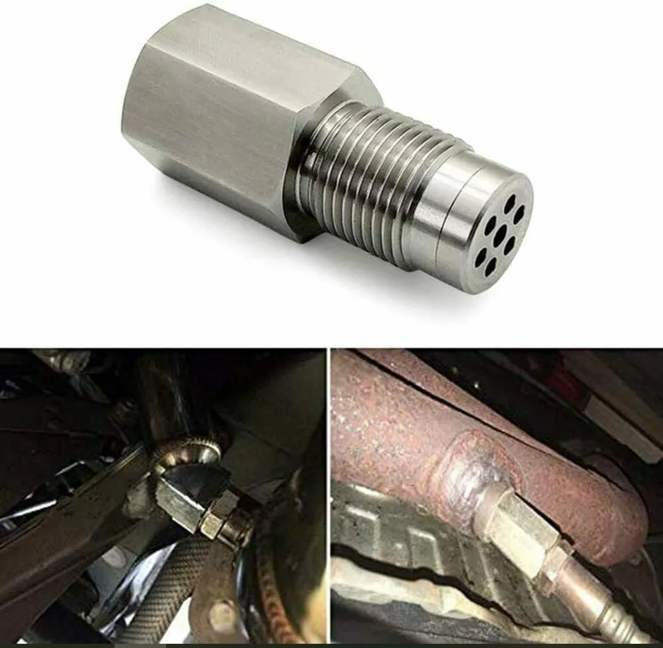 M18*1.5 Mini Catalytic Lambda Oxygen Sensor Spacer SS304 Oxygen Sensor Bung Car Fault Lamp Shield Adapter 3