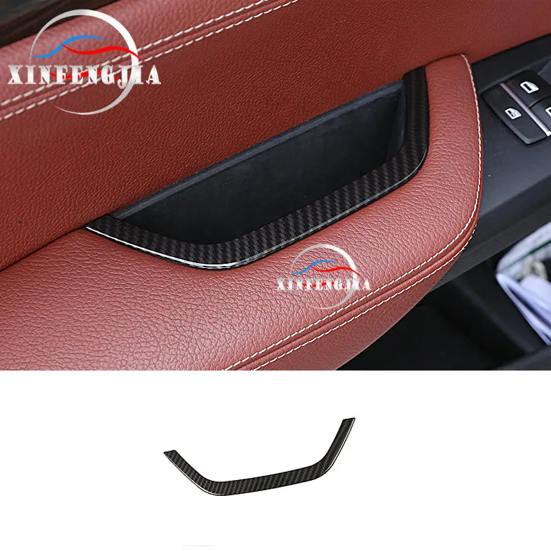 

For BMW X3 X4 F25 F26 11-17 Carbon Fiber Color Main Driver Door Storage Box Frame Trim
