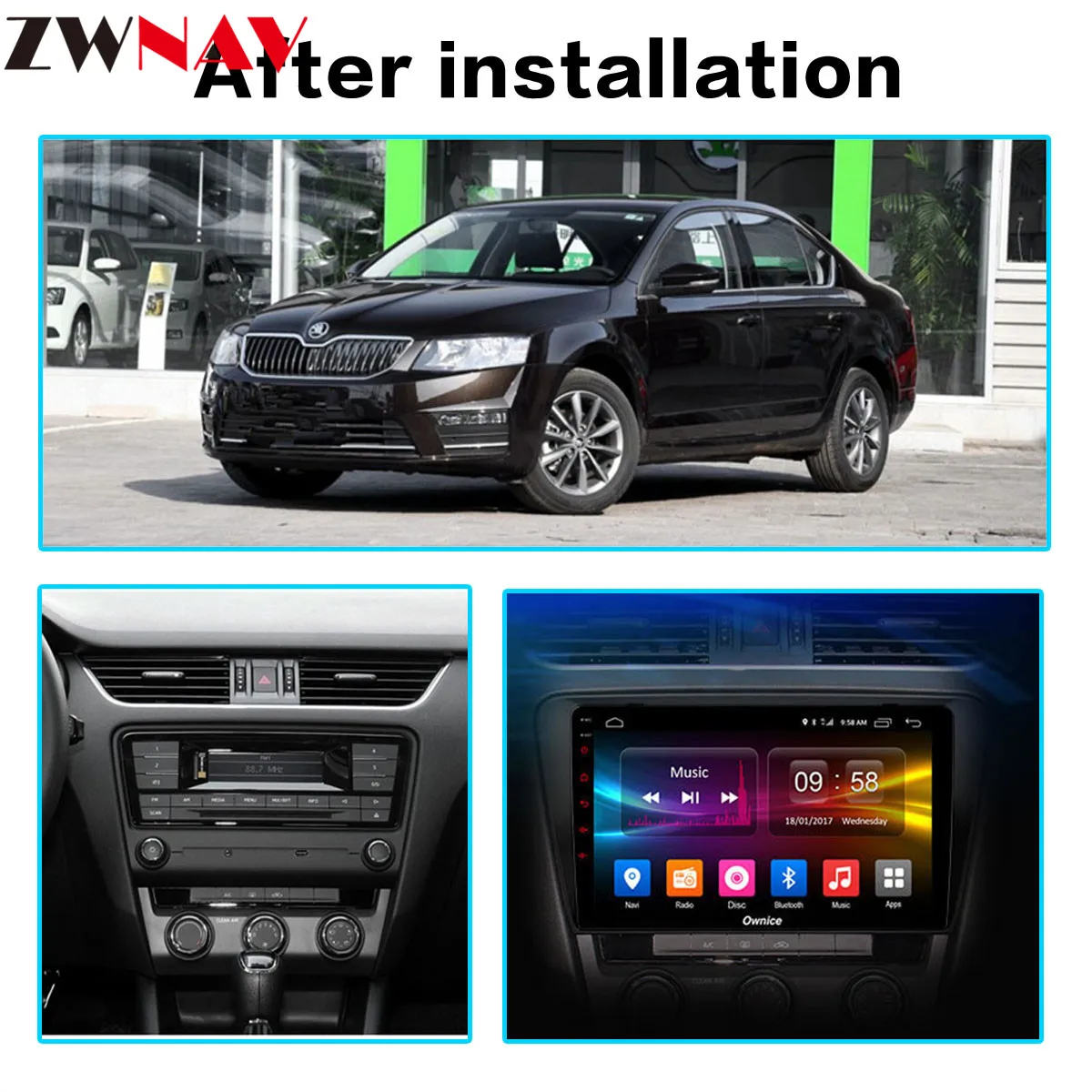 PX6 4+ 64G Android 9,0 автомобильный DVD стерео Мультимедиа для Skoda Octavia- радио gps Navi Аудио Видео Стерео головное устройство карта
