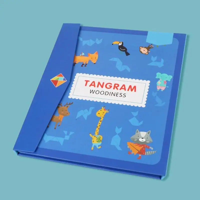 Красочные деревянные Tangram головоломки игрушки Обучающие головоломки когнитивные Дети раннего образования головоломки игрушки